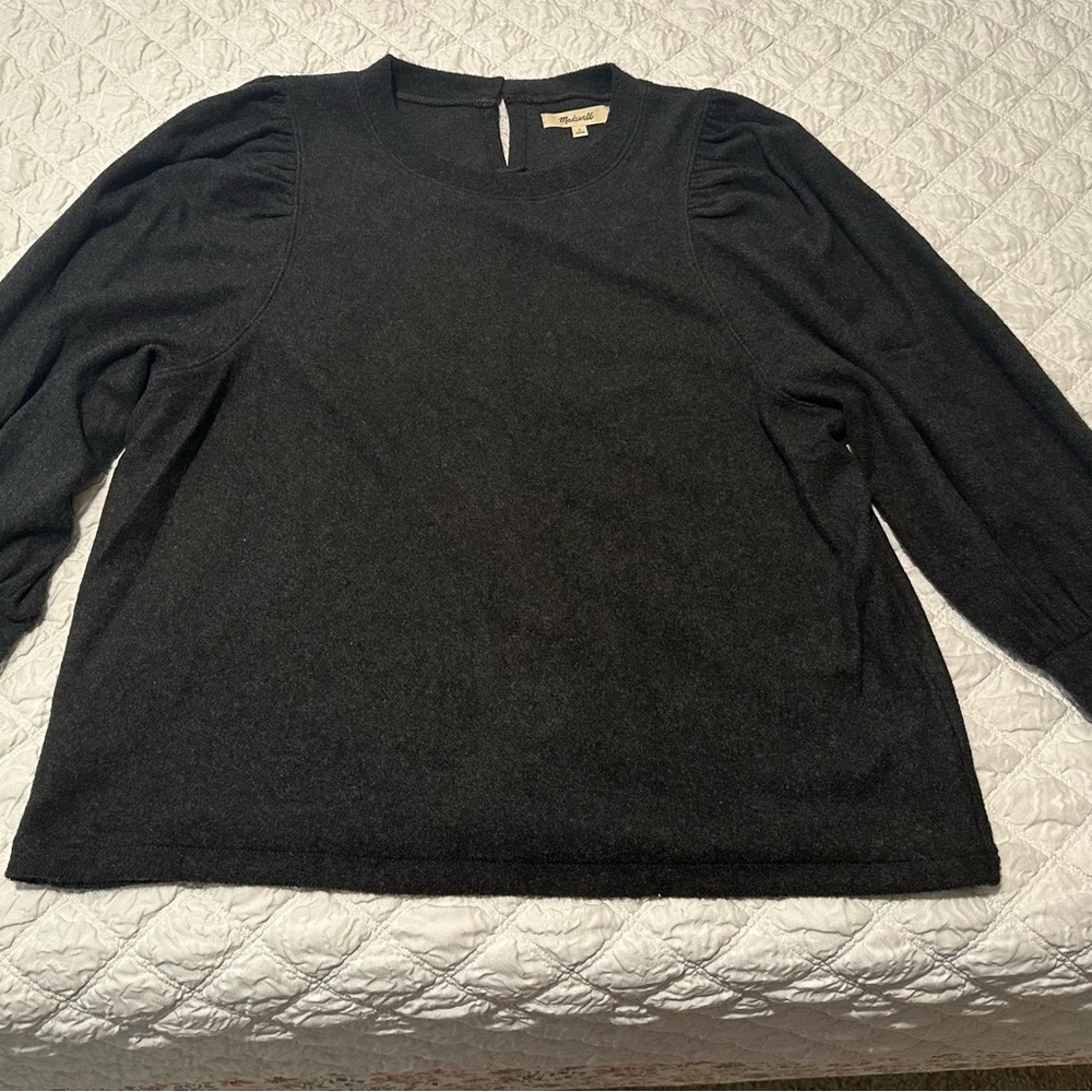 Madewell Charcoal Long Sleeve Blouse